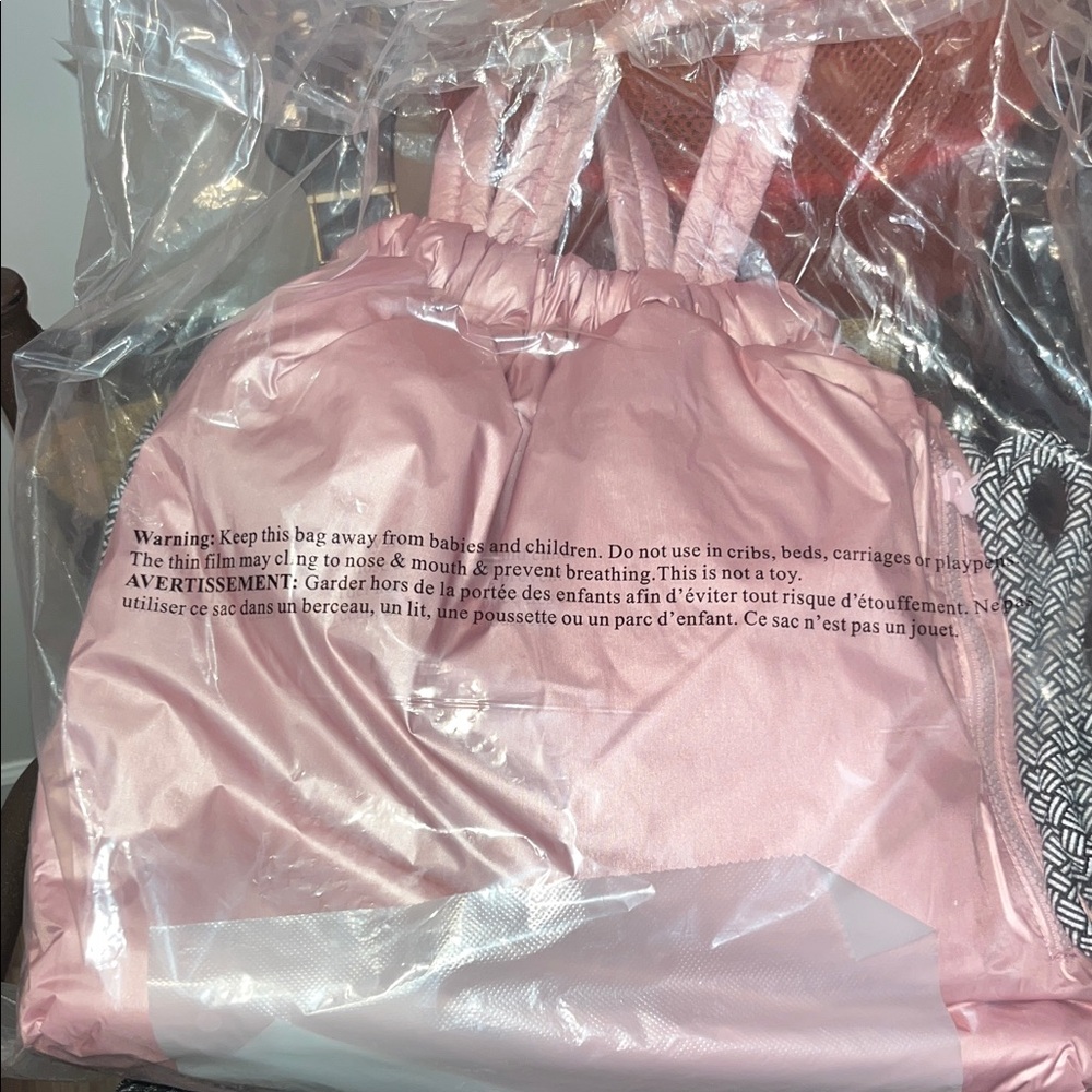 Wildfox Rose/Light Pink Backpack With Rope Straps - Picture 12 of 13